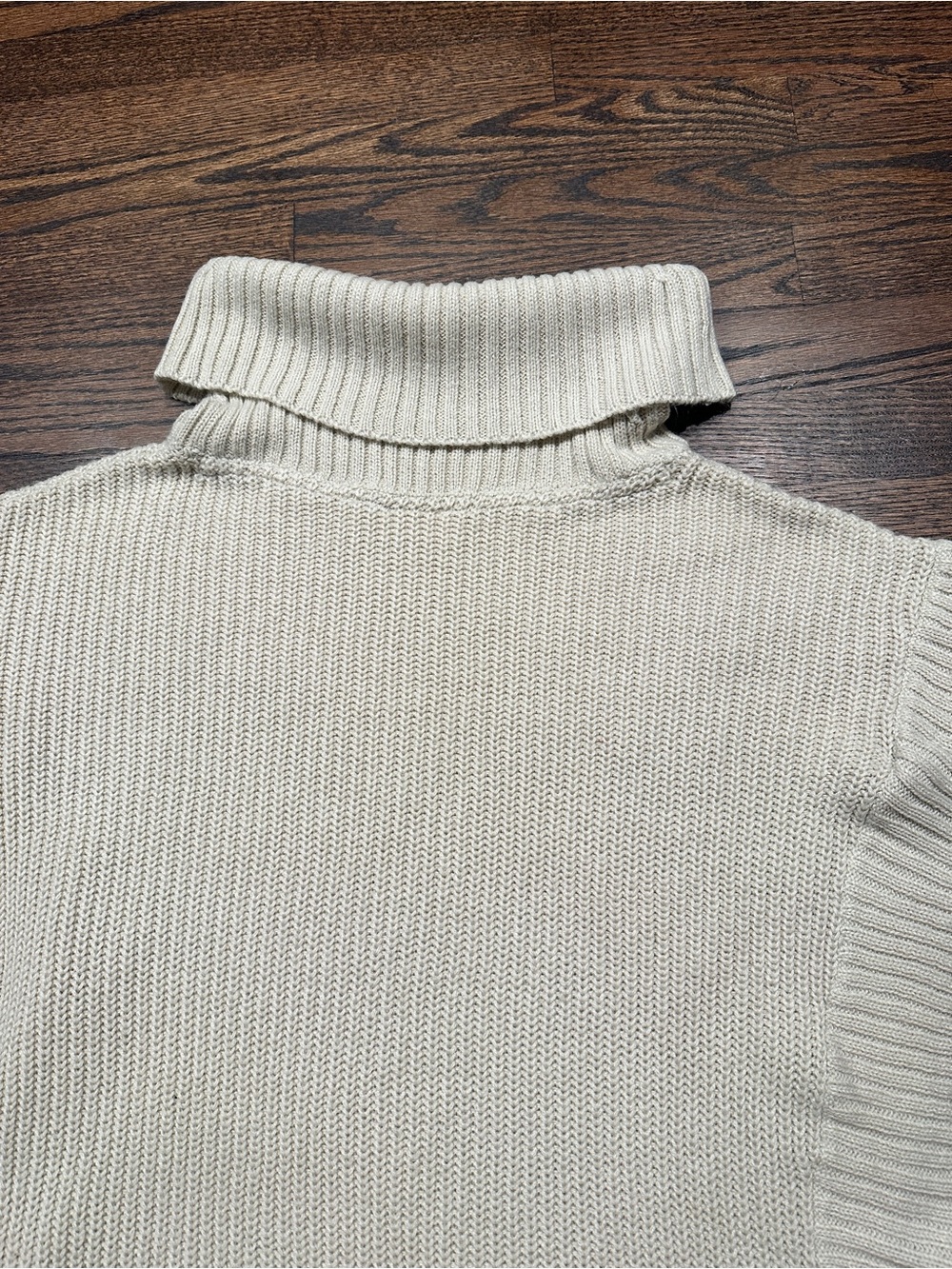 RD Style Cream Turtleneck Knit Poncho - Picture 9 of 10